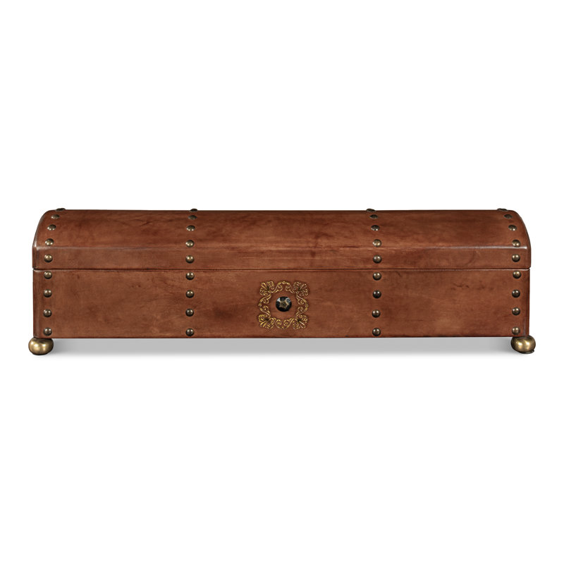 Sarreid Ltd Telescope Leather Box with Tacks & Reviews | Wayfair